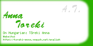 anna toreki business card